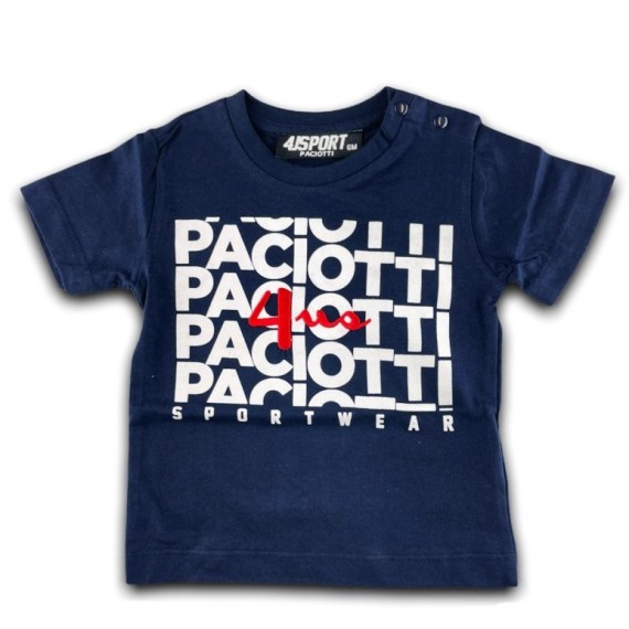 T-shirt blu Cesare Paciotti bambino estiva mezza manica 5 anni -  16 anni