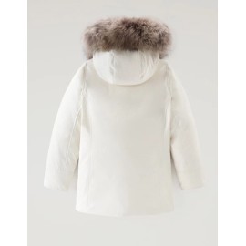 Giubbino Woolrich Arctic Parka bianco da bambina con pelliccia removibile 10 anni- 14 anni